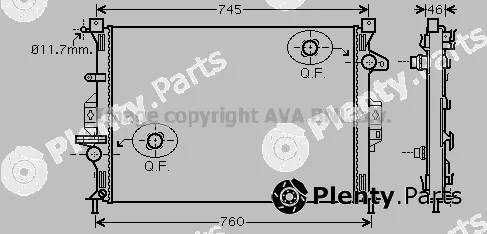 Prasco FDA2421 — Radiator, engine cooling