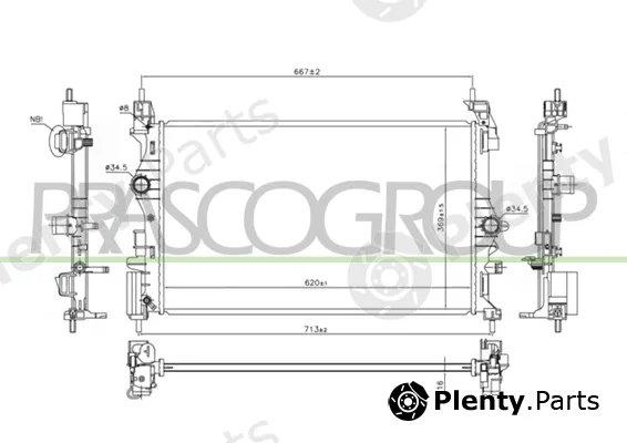 Prasco OP036R003 — Radiator, engine cooling PrascoSelection