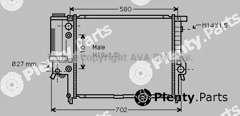 Prasco BW2143 — Radiator, engine cooling