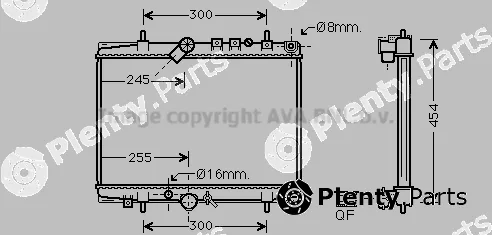 Prasco PEA2217 — Radiator, engine cooling