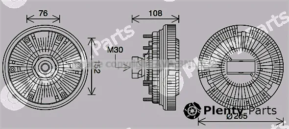 Prasco DFC080 — Clutch, radiator fan