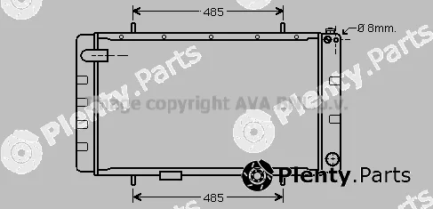 Prasco AU2065 — Radiator, engine cooling