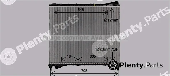 Prasco AU2337 — Radiator, engine cooling