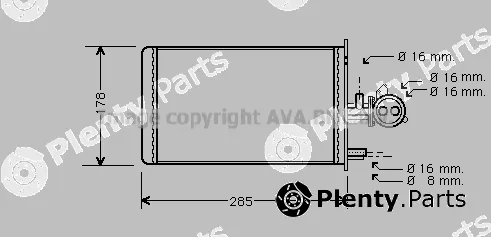 Prasco PE6173 — Heat Exchanger, interior heating