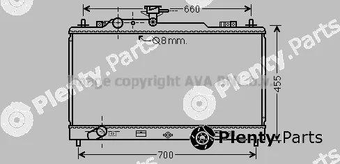 Prasco MZ2227 — Radiator, engine cooling