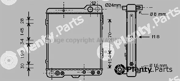 Prasco AI2060 — Radiator, engine cooling