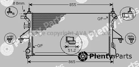 Prasco PEA2309 — Radiator, engine cooling