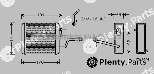 Prasco BW6258 — Heat Exchanger, interior heating