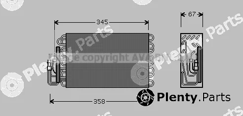 Prasco BWV272 — Evaporator, air conditioning