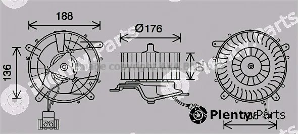 Prasco MS8689 — Electric Motor, interior blower
