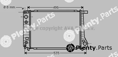 Prasco BW2087 — Radiator, engine cooling