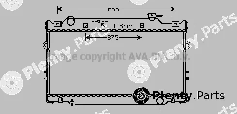 Prasco TO2370 — Radiator, engine cooling