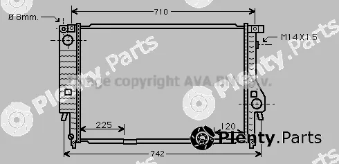 Prasco BW2095 — Radiator, engine cooling