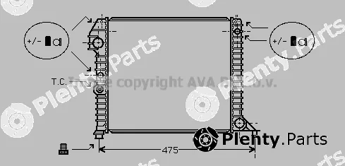 Prasco VO2056 — Radiator, engine cooling