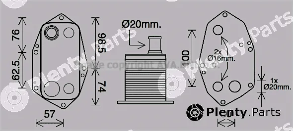 Prasco BW3571 — Oil Cooler, engine oil
