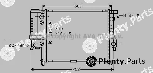 Prasco BW2122 — Radiator, engine cooling