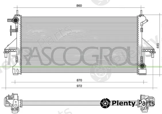 Prasco FT930R009 — Radiator, engine cooling