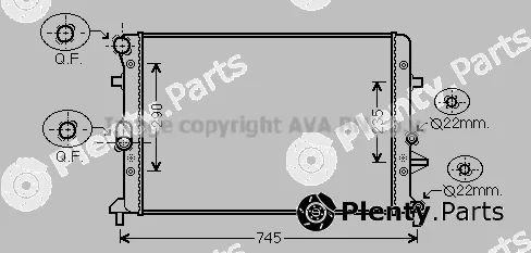 Prasco VNA2289 — Radiator, engine cooling