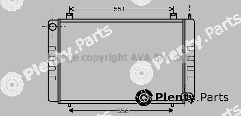 Prasco AU2074 — Radiator, engine cooling