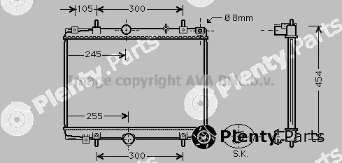 Prasco PEA2198 — Radiator, engine cooling