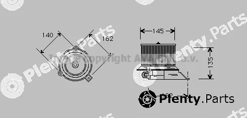 Prasco PE7512 — Electric Motor, interior blower