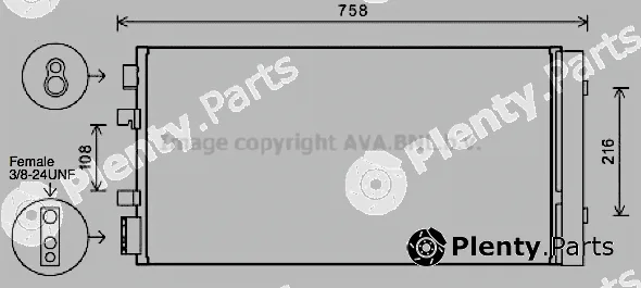 Prasco RT5483D — Condenser, air conditioning