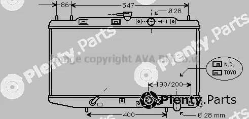 Prasco HD2064 — Radiator, engine cooling