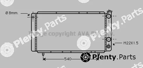 Prasco RT2025 — Radiator, engine cooling