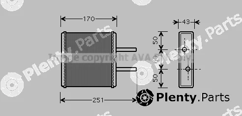 Prasco KA6046 — Heat Exchanger, interior heating
