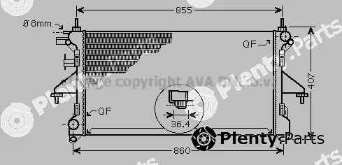 Prasco PEA2304 — Radiator, engine cooling