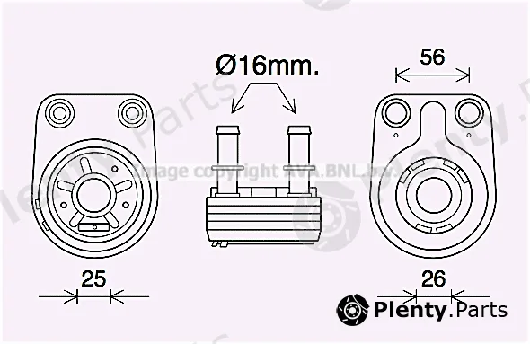 Prasco FT3460 — Oil Cooler, engine oil