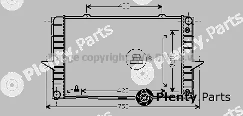 Prasco VO2092 — Radiator, engine cooling
