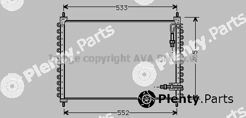 Prasco VO5075 — Condenser, air conditioning