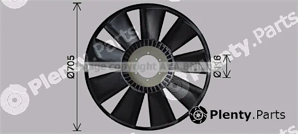 Prasco MNB117 — Fan Wheel, engine cooling