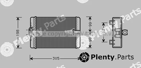 Prasco MS6186 — Heat Exchanger, interior heating