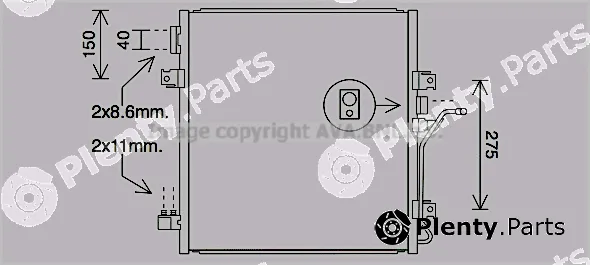 Prasco JE5076 — Condenser, air conditioning