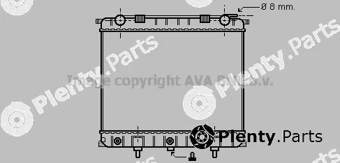 Prasco AU2132 — Radiator, engine cooling