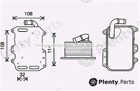 Prasco AI3405 — Oil Cooler, engine oil