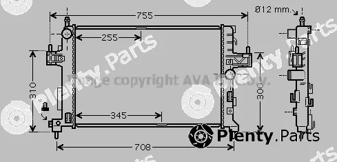 Prasco OLA2380 — Radiator, engine cooling
