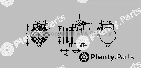 Prasco KAK121 — Compressor, air conditioning