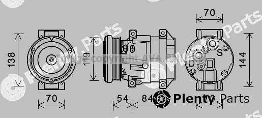 Prasco CTK055 — Compressor, air conditioning