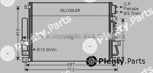 Prasco CRA5124D — Condenser, air conditioning