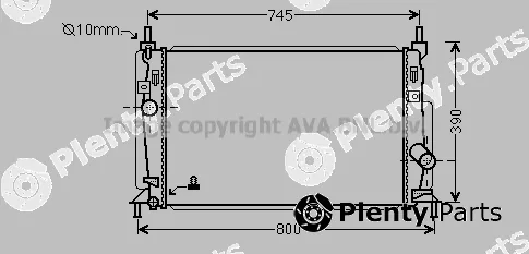 Prasco MZ2246 — Radiator, engine cooling