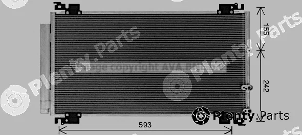 Prasco TO5766D — Condenser, air conditioning