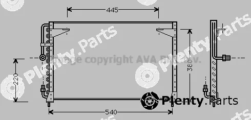 Prasco VO5080 — Condenser, air conditioning