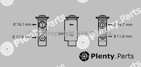 Prasco BW1085 — Expansion Valve, air conditioning
