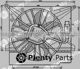 Prasco VO7509 — Fan, engine cooling
