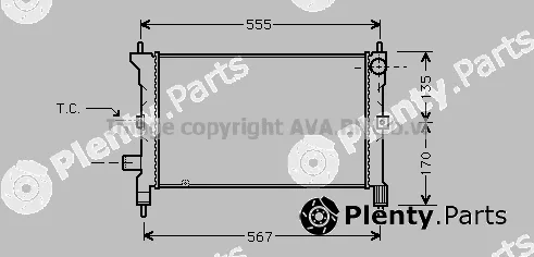 Prasco AU2081 — Radiator, engine cooling