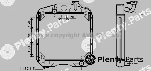 Prasco ME2158 — Radiator, engine cooling