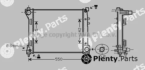 Prasco LC2098 — Radiator, engine cooling